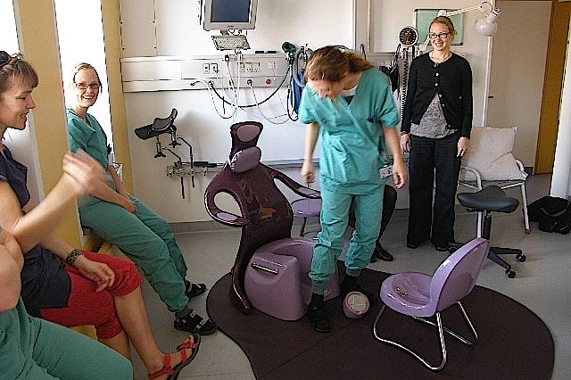 Image of Danish midwives learning about Floor Studio